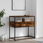 vidaXL Table console chêne fumé 75x40x75 cm bois d'ingénierie