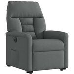 vidaXL Fauteuil inclinable électrique gris foncé tissu