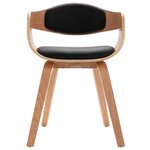 vidaXL Chaises à manger lot de 4 bois courbé et similicuir