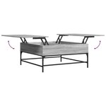 vidaXL Table basse sonoma gris 95x95x45 cm bois d'ingénierie et métal