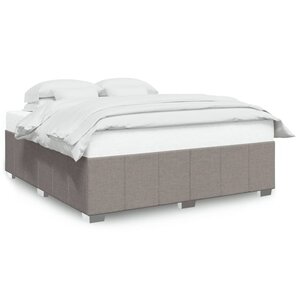 vidaXL Cadre de lit sans matelas taupe 180x200 cm tissu