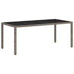 vidaXL Ensemble de repas extérieur 7 Pièces Gris clair et gris foncé