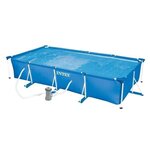 INTEX Kit Piscine Metal Frame Junior rectangulaire tubulaire - 4,50 x 2,20 x 0,84m