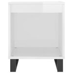 vidaXL Tables de chevet 2 Pièces blanc brillant 40x35x50 cm