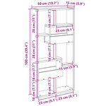 vidaXL Armoire murale sonoma gris 50x15x100 cm bois d'ingénierie