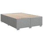 vidaXL Sommier à lattes de lit avec matelas Gris clair 160x200cm Tissu