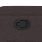 vidaXL Fauteuil inclinable Marron foncé Tissu