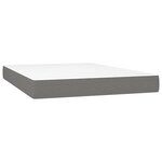vidaXL Sommier à lattes de lit et matelas et LED Gris foncé 140x190 cm