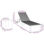 vidaXL Chaises longues 2 Pièces avec roues et table en poly rattan marron