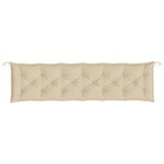vidaXL Coussins de banc jardin lot de 2 beige 200x50x7 cm tissu Oxford