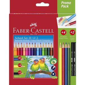 Promo pack crayon triangulaire 18+4+2 faber-castell