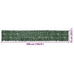 vidaXL Écran de balcon avec feuilles vert foncé 500x75 cm
