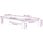 vidaXL Cadre de lit sans matelas blanc bois de pin massif 90x200 cm