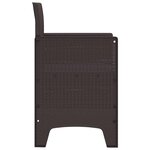vidaXL Chaise de jardin 4 Pièces Marron 53 x 49 x 85 cm PP