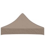 vidaXL Toit de tente de réception 2x2 m Taupe 270 g/m²