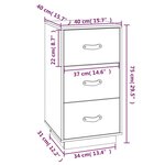 vidaXL Table de chevet 40x40x75 cm Bois de pin solide