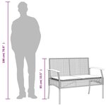vidaXL Banc de jardin avec coussin beige résine tressée et acacia