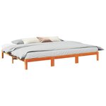 VidaXL Cadre de lit familial sans matelas marron ciré 240x200 cm