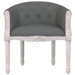 vidaXL Chaise à manger Gris foncé Tissu