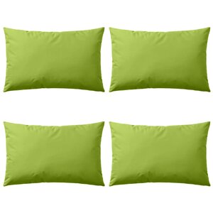 vidaXL Oreiller d'extérieur lot de 4 60 x 40 cm Vert pomme