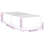vidaXL Cadre de lit Rose 100x200 cm Velours