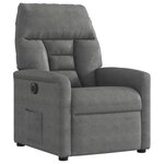 vidaXL Fauteuil inclinable électrique gris foncé tissu microfibre