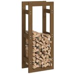 vidaXL Support de bois de chauffage Marron miel 41x25x100cm Pin massif