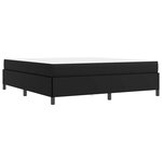 vidaXL Cadre de lit avec matelas Noir 180 x 200 cm tissu