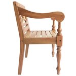 vidaXL Chaises Batavia lot de 2 marron clair bois d'acajou solide
