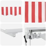 vidaXL Auvent rétractable électrique Rouge et Blanc 4 5 × 3 m