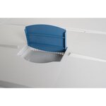 EDA PLASTIQUE Coffre de rangement dessous de lit 50 L avec roulettes - Gris et bleu - 77,5 x 59 x 16,5 cm