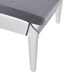 vidaXL Chaise longue avec coussin blanc 186x60x29 cm PP