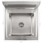 vidaXL Évier de cuisine Seul lavabo Acier inoxydable