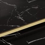 vidaXL Table basse doré acier inoxydable et verre trempé