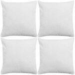 vidaXL Housses de coussin 4 Pièces Aspect de lin Blanc 50x50 cm