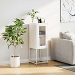 vidaXL Buffet blanc 36x39x107 cm acier laminé à froid