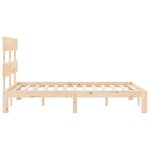 vidaXL Cadre de lit avec tête de lit 120x200 cm bois massif