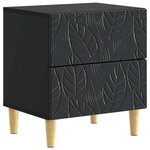 vidaXL Table de chevet Noir 43 x 34 5 x 48 cm Bois d'ingénierie