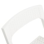 vidaXL Chaises de jardin pliables 4 Pièces PP Blanc