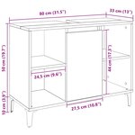vidaXL Armoire d'évier chêne artisanal 80x33x60 cm bois d'ingénierie
