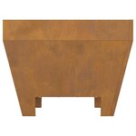 vidaXL Braise Marron 50 x 50 x 38 cm Acier résistant aux intempéries