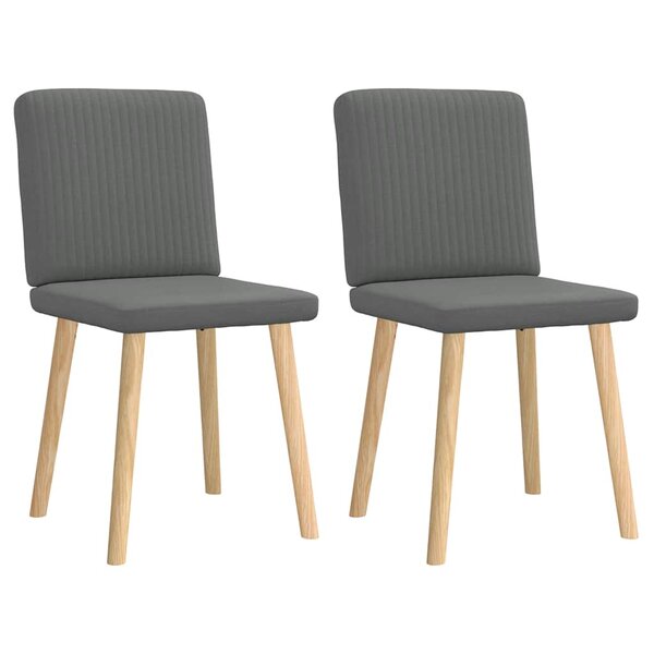 vidaXL Chaises à manger lot de 2 gris foncé tissu