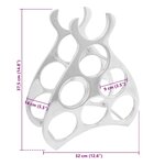 vidaXL Étagère à vin Argent 38 x 33 x 13 cm Aluminium