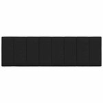 vidaXL Coussin de tête de lit noir 160 cm tissu