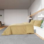 vidaXL Ensemble de housse de couette Taupe 260x220 cm Microfibre