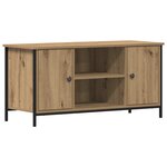 Meuble TV vidaXL Artisan Chêne 100x40x50 cm Bois d'ingénierie et Acier