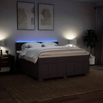 vidaXL Sommier à lattes de lit avec matelas Marron foncé 180x200 cm