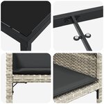 vidaXL Ensemble de salle à manger pour jardin 5 Pièces Gris clair