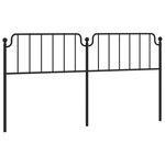 vidaXL Tête de lit métal noir 200 cm