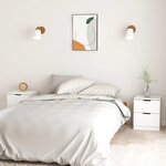vidaXL Tables de chevet 2 Pièces blanc 40x40x50 cm bois d’ingénierie